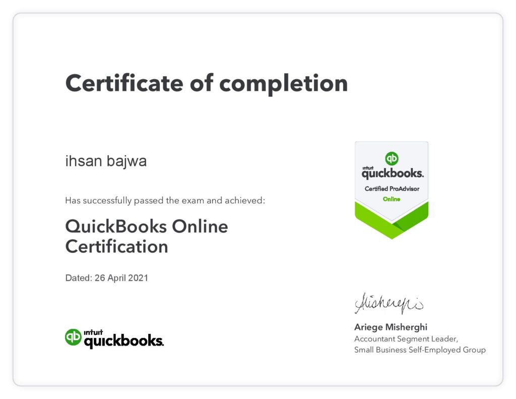 QuickBooks Online ProAdvisor